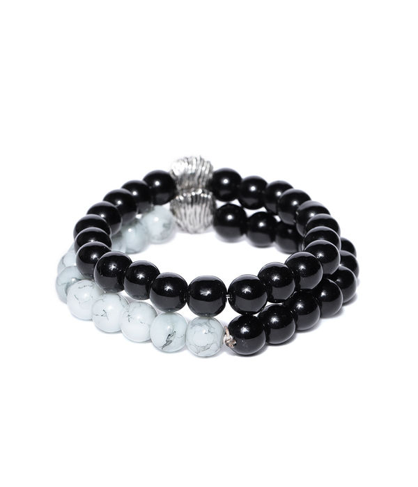 YouBella Set of 2 Beaded Elasticated Bracelets
